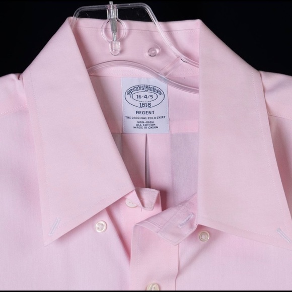 Brooks Brothers Regent Mens Pink Button Down Dress Shirt 16 4/5 - Picture 2 of 2